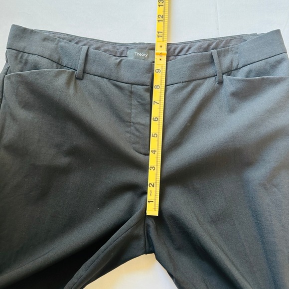 Theory Trouser Dress Pants Womens 12 Black Career Business Casual Office Wear - Picture 5 of 6